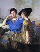 Edmund Charles Tarbell Sisters oil painting on canvas